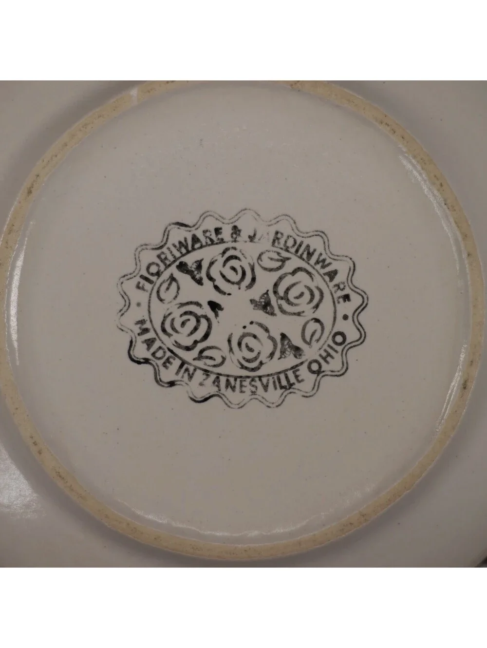 Fioriware Jardinware Green Grape Dinner Plates Set of 4 Zanesville Ohio Pottery